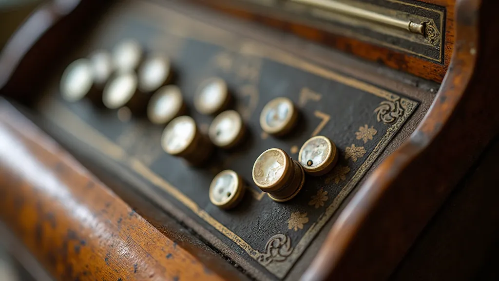 Vintage accordion bass buttons