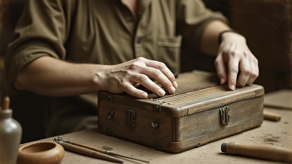 Accordion craftsman at work