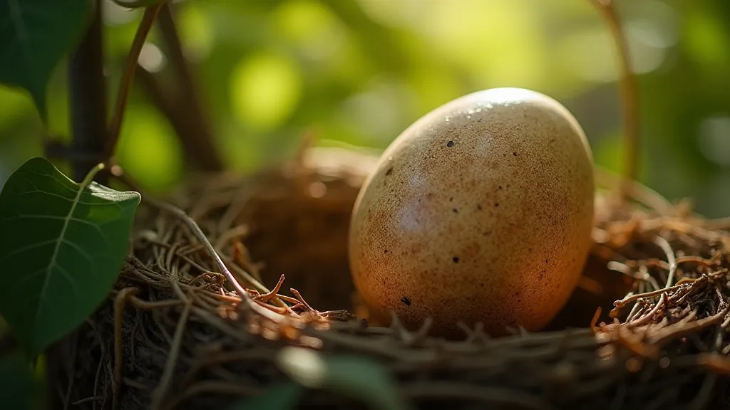 Bird's egg in a nest