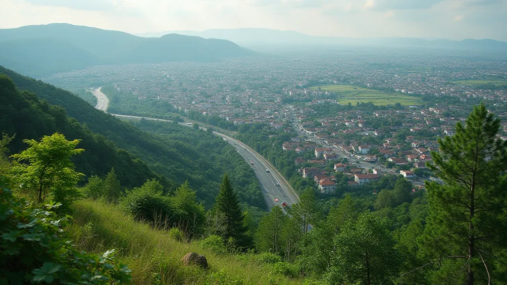 City encroaching on forest