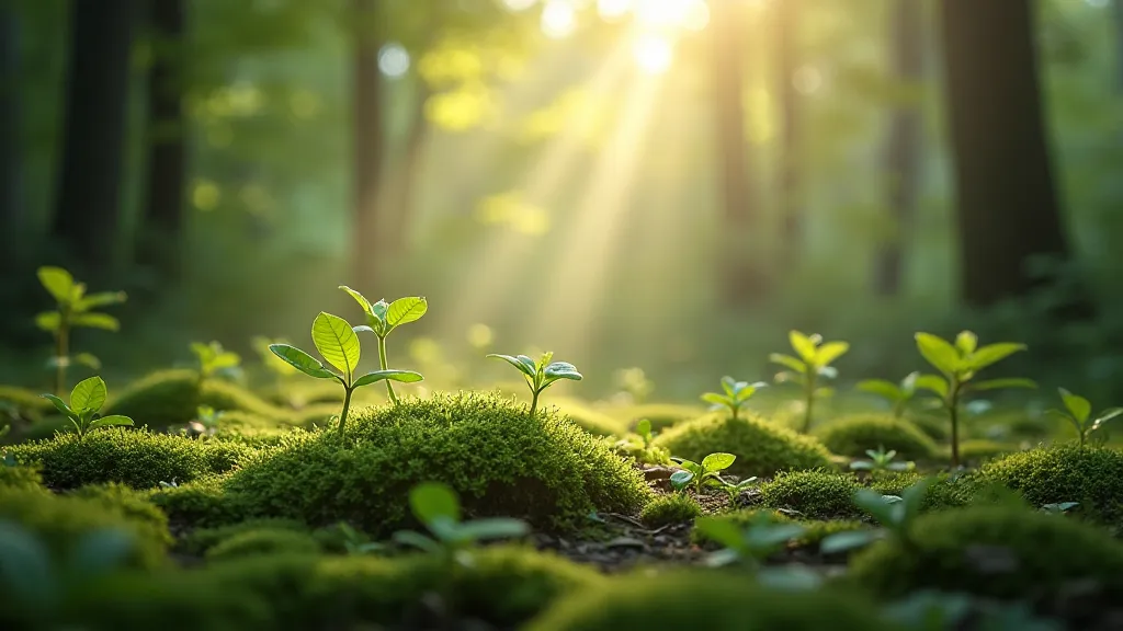 Birds' songs visualized as sound waves in a forest