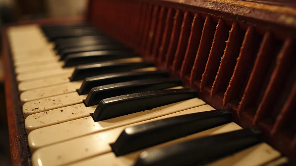 Vintage accordion showing intricate details