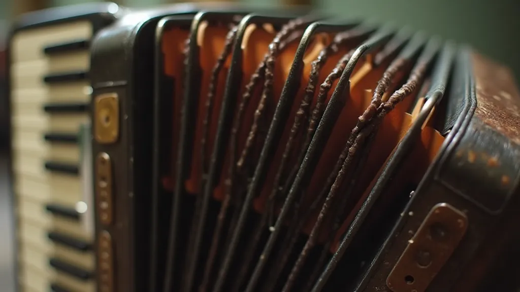 Vintage accordion detailing craftsmanship