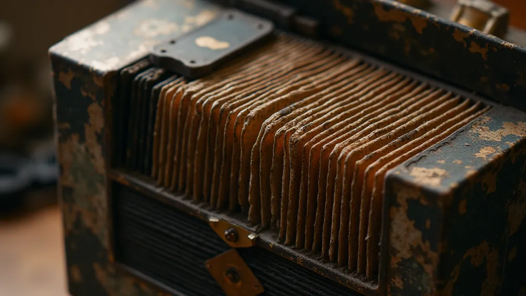 Vintage accordion closeup